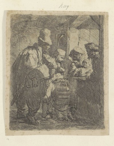 Straatmuzikanten Kolekcja osiemdziesięciu pięciu oryginalnych grafik (tytuł serii) autorstwa Rembrandt van Rijn