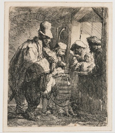 Wędrowni muzycy autorstwa Rembrandt van Rijn