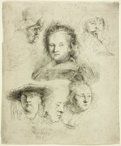 Studia naczelnika Saskii i in. autorstwa Rembrandt van Rijn