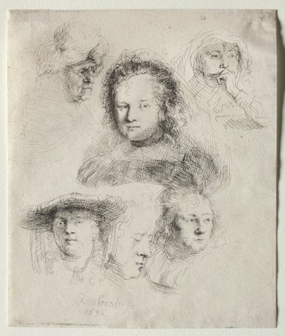 Studia naczelnika Saskii i in., 1636. autorstwa Rembrandt van Rijn