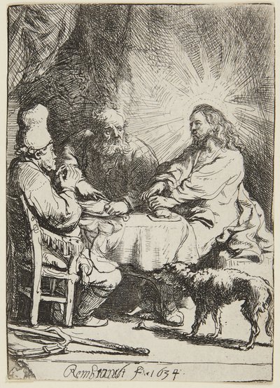 Kolacja w Emmaus (mała porcja) autorstwa Rembrandt van Rijn