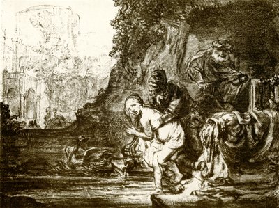 Zuzanna i Starsi autorstwa Rembrandt van Rijn