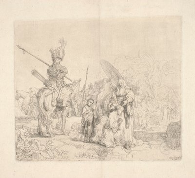 Święty Filip diakon chrzci dworzanina królowej etiopskiej Kandaki (tzw. Chrzest Eunucha) autorstwa Rembrandt van Rijn