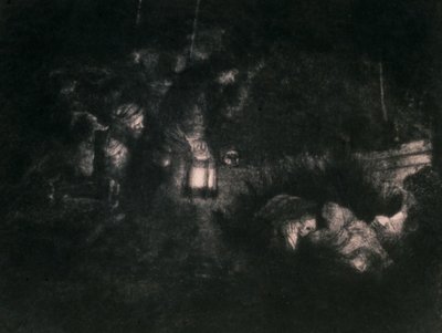 Adoracja pasterzy autorstwa Rembrandt van Rijn