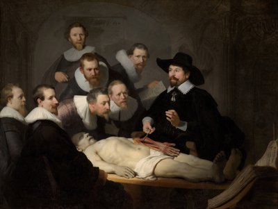 Lekcja anatomii dr Nicolaesa Tulp autorstwa Rembrandt van Rijn