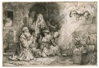 Anioł odchodzący z rodziny Tobiasza, 1641 autorstwa Rembrandt van Rijn