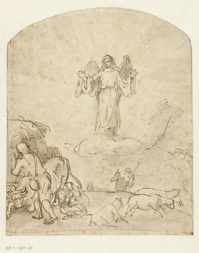 Zwiastowanie pasterzom autorstwa Rembrandt van Rijn
