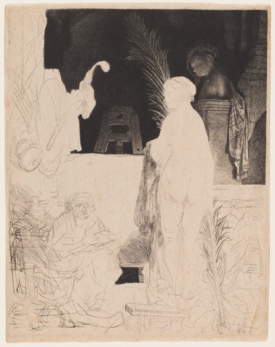 Artysta rysujący od modela autorstwa Rembrandt van Rijn