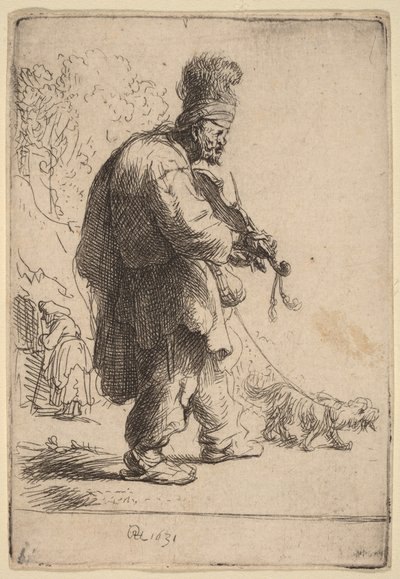 Ślepy skrzypek autorstwa Rembrandt van Rijn