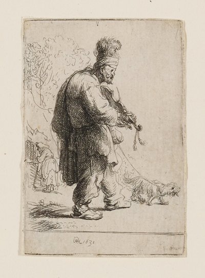 Ślepy skrzypek autorstwa Rembrandt van Rijn