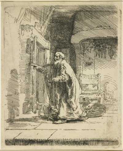 Ślepota Tobita, 1651 autorstwa Rembrandt van Rijn