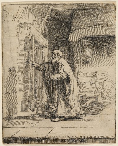 Ślepota Tobita: większa płyta autorstwa Rembrandt van Rijn