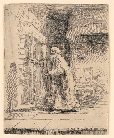 Ślepota Tobita: Większa Płyta autorstwa Rembrandt van Rijn