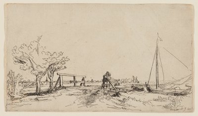 Most w Klein Kostverloren na Amstel autorstwa Rembrandt van Rijn