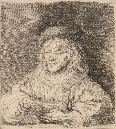 Gracz w karty, 1641. autorstwa Rembrandt van Rijn