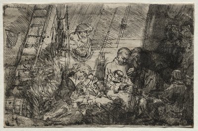 Obrzezanie w stajni autorstwa Rembrandt van Rijn