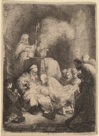 Obrzezanie: mały talerz autorstwa Rembrandt van Rijn
