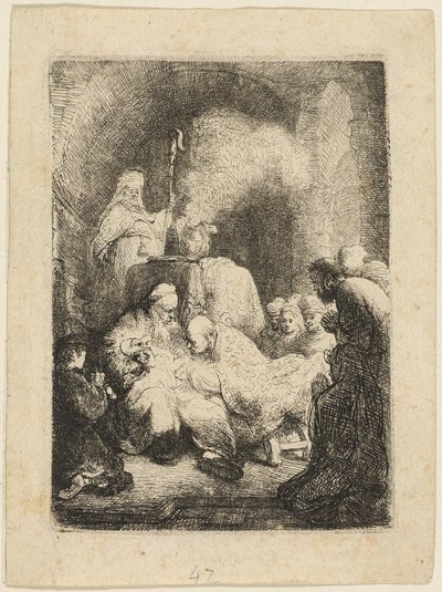 Obrzezanie: mały talerz autorstwa Rembrandt van Rijn