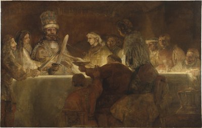 Spisek Batawów pod Klaudiuszem Cywilisem, 1662 autorstwa Rembrandt van Rijn