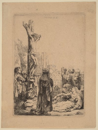„Ukrzyżowanie”: mały obrazek autorstwa Rembrandt van Rijn