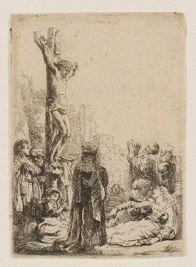 „Ukrzyżowanie”: mały obrazek autorstwa Rembrandt van Rijn