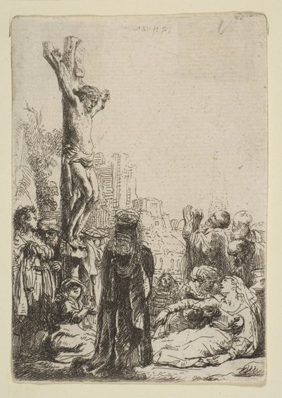 Ukrzyżowanie: Mała Talerz, ca. 1635. autorstwa Rembrandt van Rijn