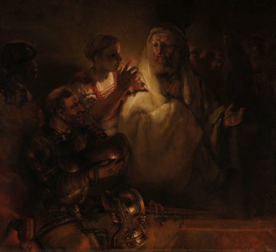Odmowa św. Piotra autorstwa Rembrandt van Rijn