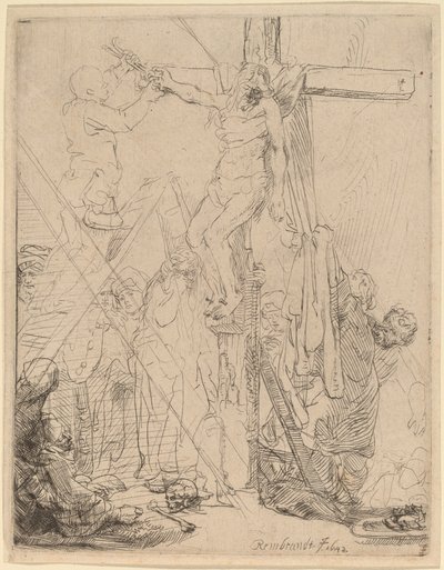 Zdjęcie z krzyża: szkic, 1642. autorstwa Rembrandt van Rijn