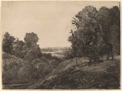 Ucieczka do Egiptu: zmieniona z Seghers autorstwa Rembrandt van Rijn