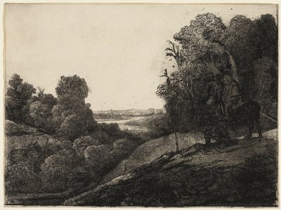 Ucieczka do Egiptu: zmieniona z Seghers autorstwa Rembrandt van Rijn