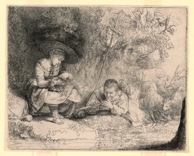 Fletista autorstwa Rembrandt van Rijn