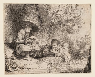 Fletista autorstwa Rembrandt van Rijn