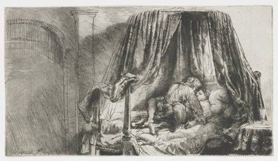 Łóżko francuskie autorstwa Rembrandt van Rijn