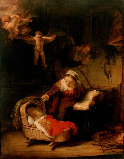 Święta Rodzina z Aniołami autorstwa Rembrandt van Rijn