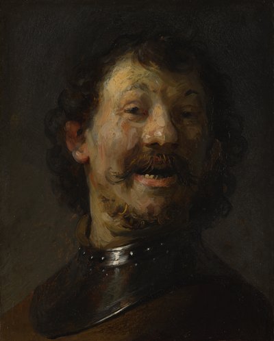 Laughing Man, c.1629-1630 (olej na miedzi na panelu) autorstwa Rembrandt van Rijn