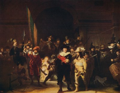 Nocna Straż, 1642, c1915 autorstwa Rembrandt van Rijn