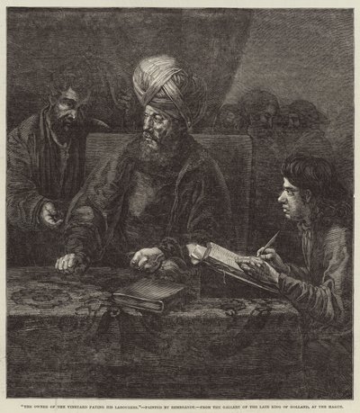 Właściciel Winnicy płacący swoim Robotnikom autorstwa Rembrandt van Rijn