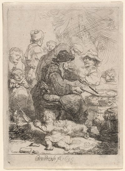 Naleśnikowa kobieta autorstwa Rembrandt van Rijn