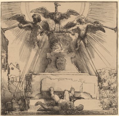 Feniks lub obalona statua autorstwa Rembrandt van Rijn