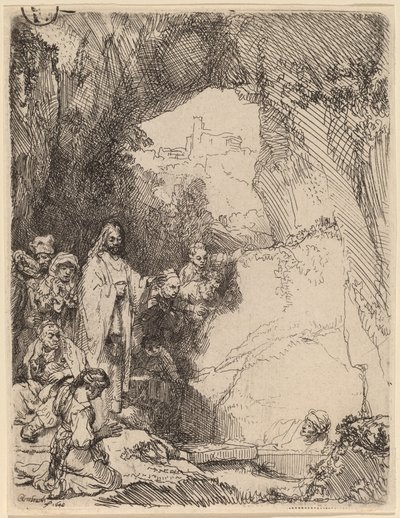 Wskrzeszenie Łazarza: mały talerz autorstwa Rembrandt van Rijn