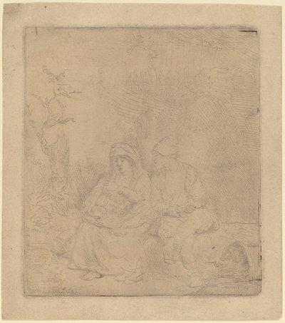 Reszta w locie: lekko wyryte autorstwa Rembrandt van Rijn