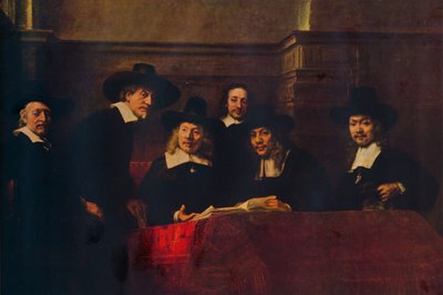 Urzędnicy ds. pobierania próbek, 1662, 1938. autorstwa Rembrandt van Rijn