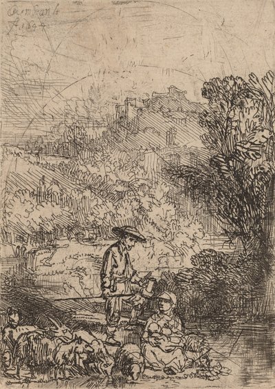 Pasterz i jego rodzina, 1644. autorstwa Rembrandt van Rijn