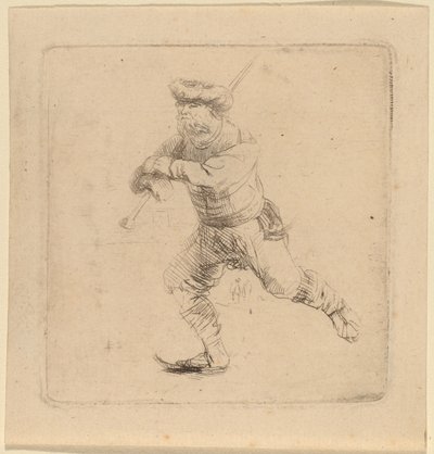 Łyżwiarz autorstwa Rembrandt van Rijn