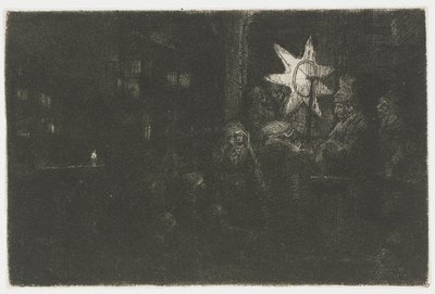 Gwiazda Królów: kawałek na noc autorstwa Rembrandt van Rijn