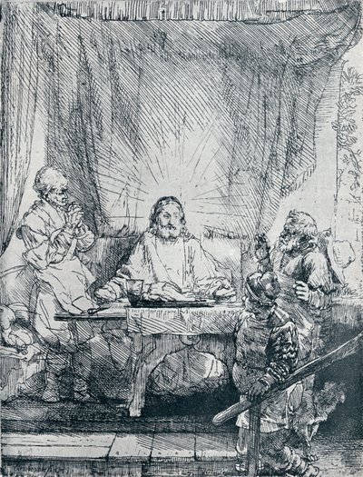 Wieczerza w Emaus, 1654, 1903 autorstwa Rembrandt van Rijn