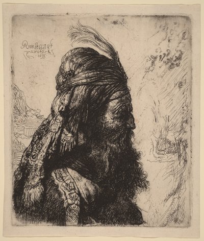 Trzecia Głowa Orientu autorstwa Rembrandt van Rijn