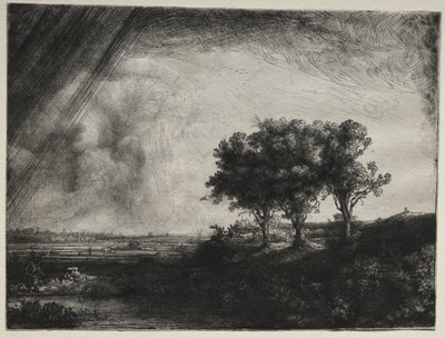 Trzy Drzewa autorstwa Rembrandt van Rijn