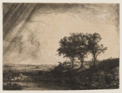Trzy drzewa autorstwa Rembrandt van Rijn