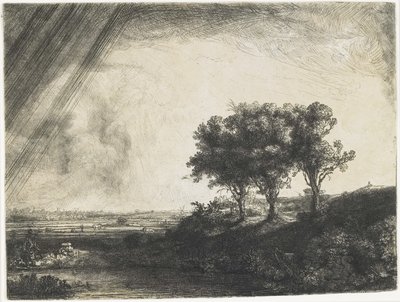 Trzy drzewa, 1643 autorstwa Rembrandt van Rijn